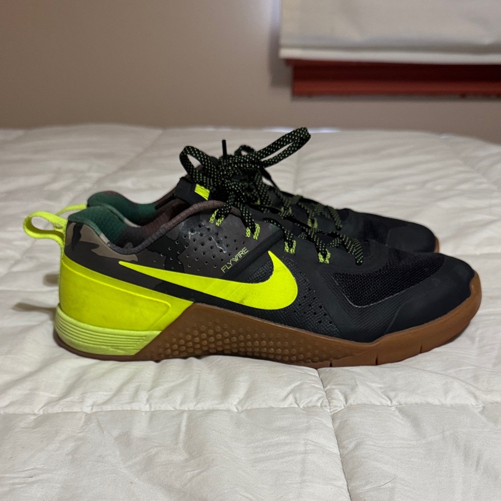 Original Nike Metcons Men's Camo and Neon Yellow